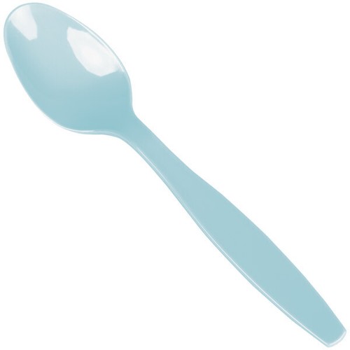 Plastic Spoons 24ct Heavy Duty Spoons, Pink Yellow Blue Orange Clear and More - Picture 16 of 25