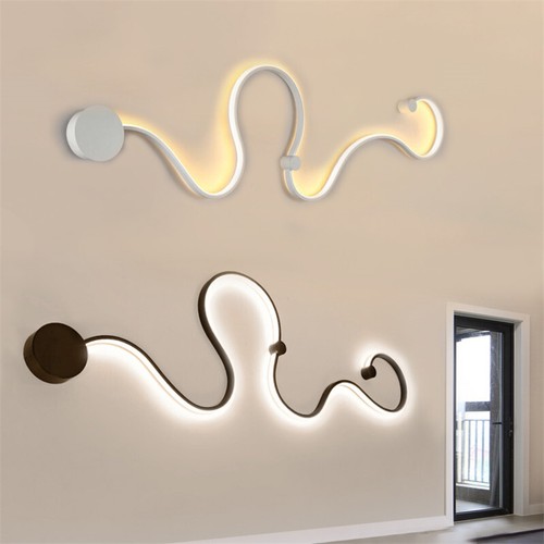 Creative Acrylic Curve Light Snake LED Lamp Nordic LED Belt Wall Sconce Art Deco - Bild 7 von 12