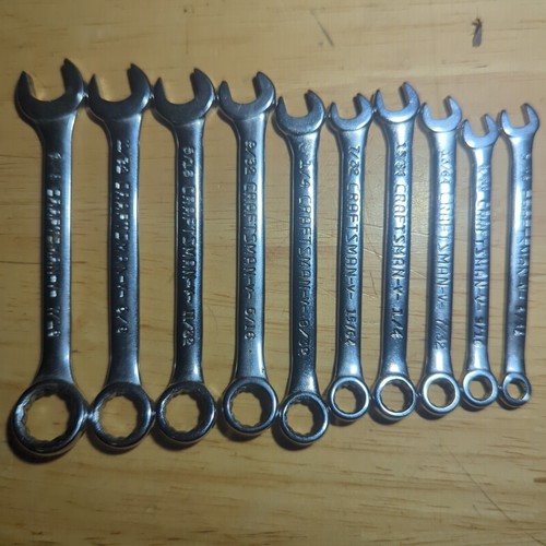 OEM SEARS CRAFTSMAN 10pc IGNITION COMBINATION MIDGET WRENCH SET 43441 -V- - Picture 7 of 8