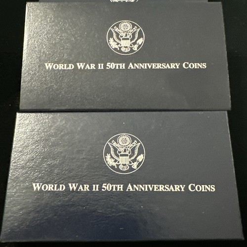 1991-1995 World War II Commemorative Proof Dollar & Half Dollar Set in OGP!!! - Picture 7 of 10