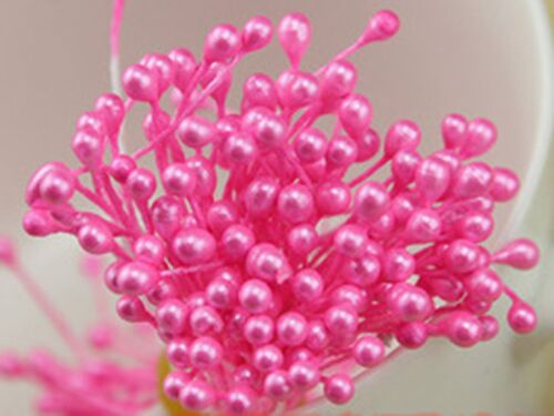 560 Pcs Pearl Effect Artificial Flower Stamen Double Round Heads Cotton String - Picture 15 of 26