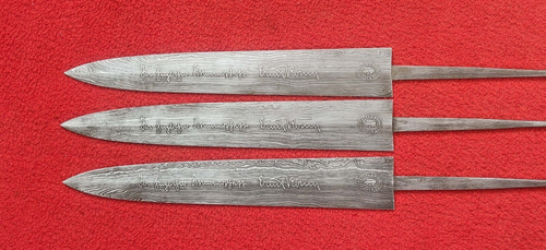 Lot OF 3pc Handmade Damascus Steel German SA Dagger Blank Blade By Ernst Rohm - Picture 8 of 8