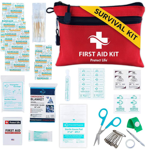 Protect Life Survival First Aid Kit for Home/Business, Camping Survival - 100Pcs - Foto 11 di 12