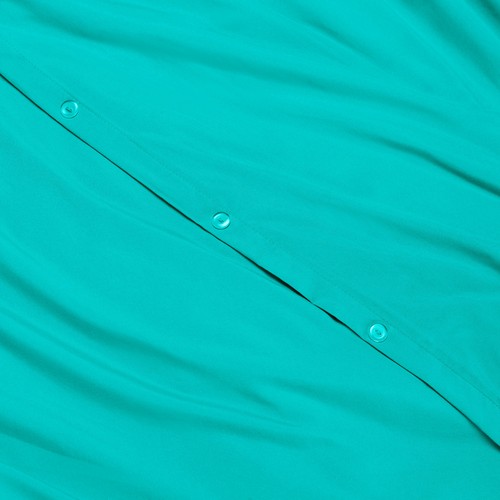 Duvet Cover Set Soft Brushed Comforter Cover W/Pillow Sham, Teal - Cal King - Bild 5 von 7