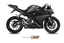 ESCAPE COMPLETO PARA YAMAHA YZF R125 2014 > 2018 MIVV GP Black INOX NEGRO KAT