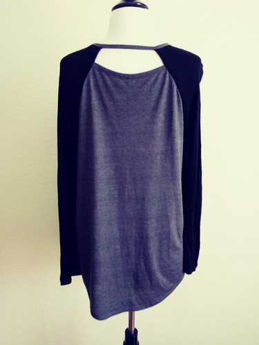 Heartloom Key M Langarm Strick Top schwarz grau Cutout Sport Akzent gebraucht defekt - Bild 4 von 9