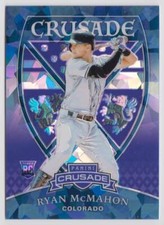 2018 Panini Crusade Blue Ice Prizm Rookie #15 Ryan McMahon 144/149 Rockies