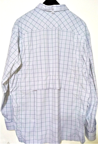 Under Armour Heat Gear Loose LS Button Shirt Nylon Fishing Vented Gray Plaid Med - Picture 2 of 9