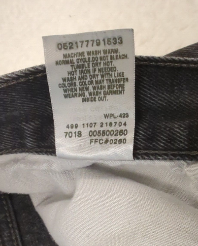 Levi's 550 Men's Relaxed Fit Jeans Black Denim 38x32 Measures 36x30 Baggy VTG - Picture 10 of 10