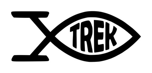 Star Trek Fisch Aufkleber #1 2,25"x5,75" Farbe wählbar - Bild 1 von 2