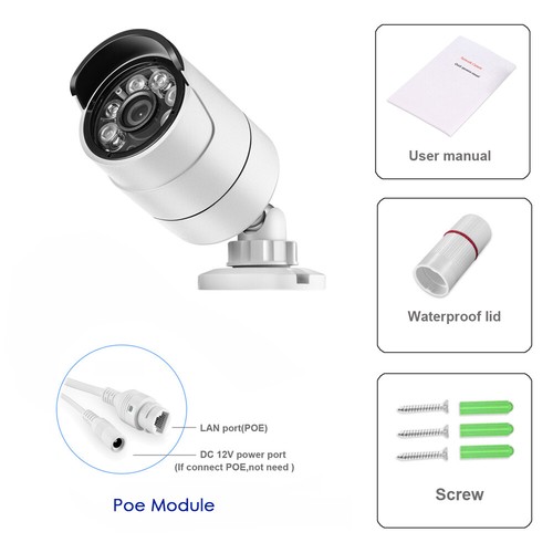 5MP H.265X Audio Security IP Camera POE48V Outdoor IP66 6IR CCTV Camera 3.6MM - Picture 8 of 11