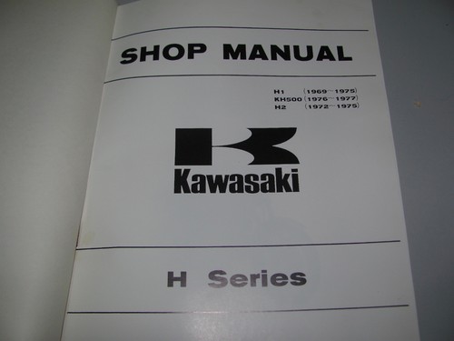 Kawasaki H Series Shop Manual 7th Revision 1977 In Very Good Condition - Picture 1 of 8