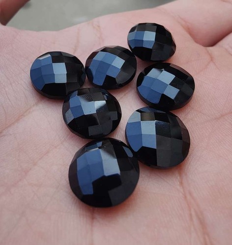 100 % Natural Black Onyx Round Shape Briolette Cut Loose Gemstone 8mm-20mm - Picture 10 of 10