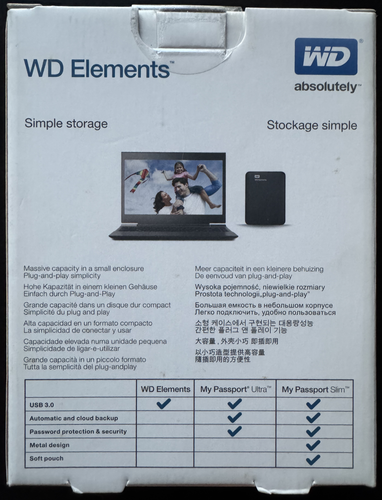 WD Western Digital Elements 1500GB Portable Externe HDD Festplatte 1,5TB - Bild 2 von 3