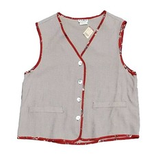 Vtg Clio Vest Women M Houndstooth Light Academia Grannycore NWT Made in USA Y2K