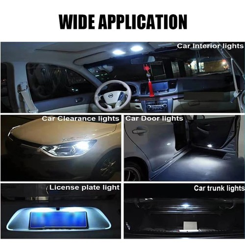 T10 W5W LED License Plate Light Car Interior Light 4014 Chip Instrument Light - Foto 9 di 15