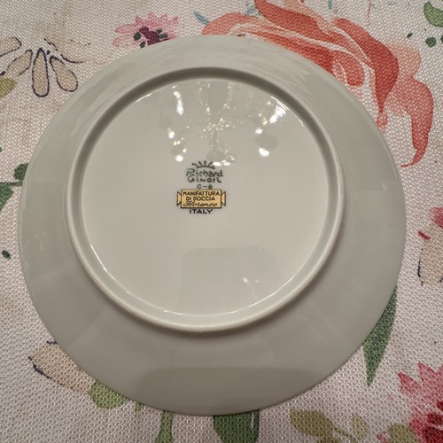 Richard Ginori C-8 Gold Rim 7-7/8" Salad Plate Palermo Rust Red White - Picture 6 of 6