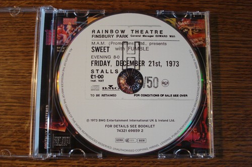 THE SWEET LIVE AT THE RAINBOW 1973 THE COMPLETE CONCERT ANDY SCOTT SLADE T.REX - Picture 4 of 7