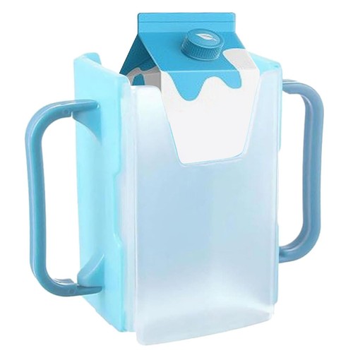 1* Juice Box Holder Drinking Toddler Squeeze Proof Adjustable Bottle Holder - Foto 5 di 13