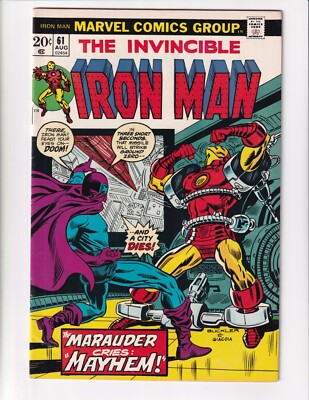 IRON MAN 61 VF MARVEL COMICS BOOK MASKED MARAUDER ATOMIC BOMB STORY (1973)