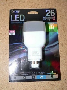 Feit Electric PL26E//V//841//LED LED PL Vertical Recessed GX24Q Base 800 lm 26W Equivalent 4100k Feit Electric Company