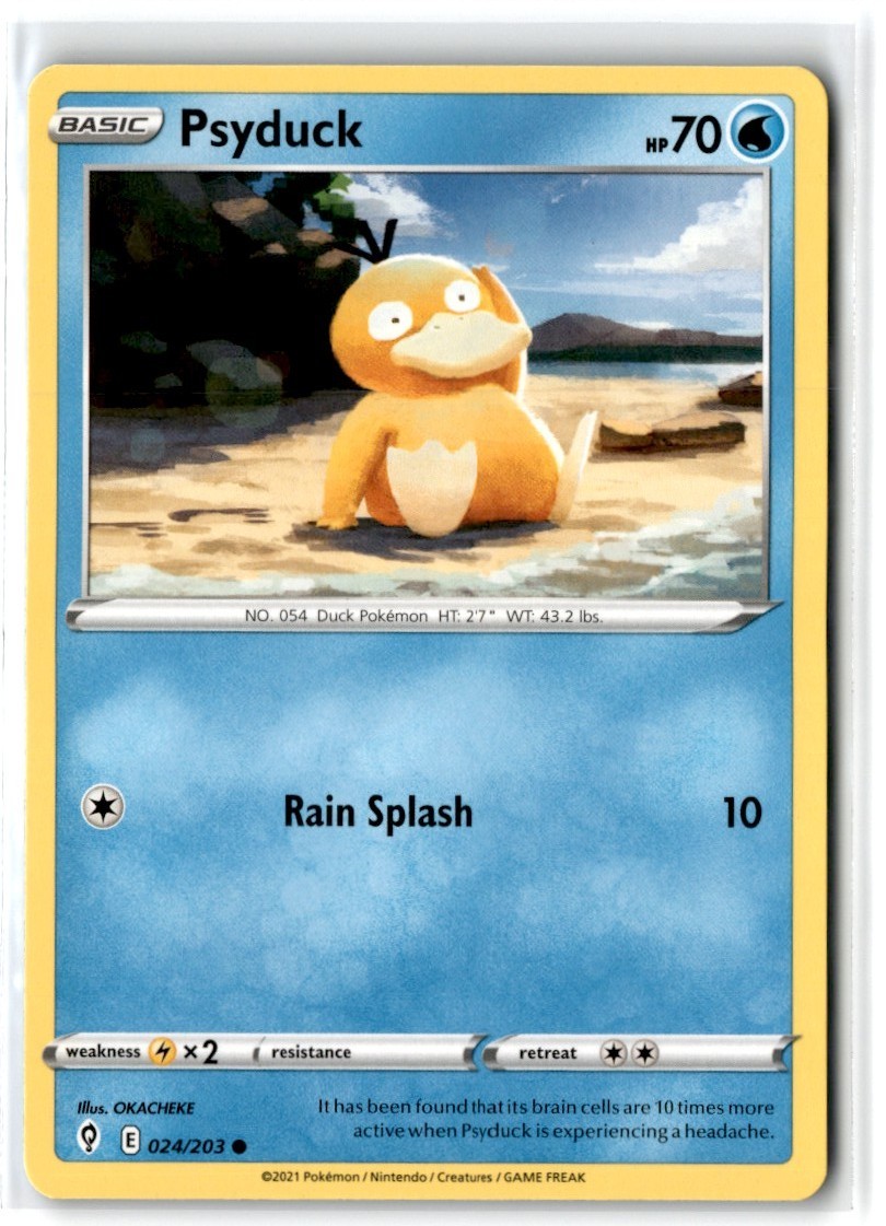 2021 Sword & Shield - Evolving Skies Psyduck #24 Basic/Common