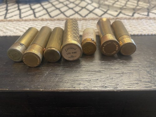 Lot Of 7 Vintage 50s 60s Lipstick Brass Tube - Picture 4 of 5