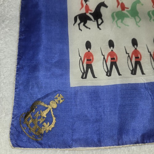 Tammis Keefe 1953 British Royal Coronation Silk Handkerchief Queen Elizabeth II - Picture 10 of 14