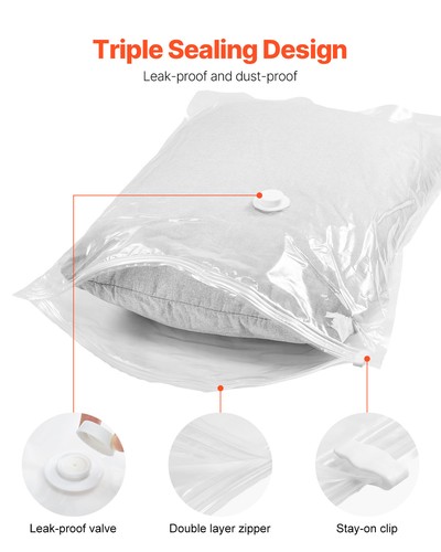 15 Pack Vacuum Storage Bags Space Saver Bag Cloth Saving Bag Electric Pump @ - Imagen 8 de 12