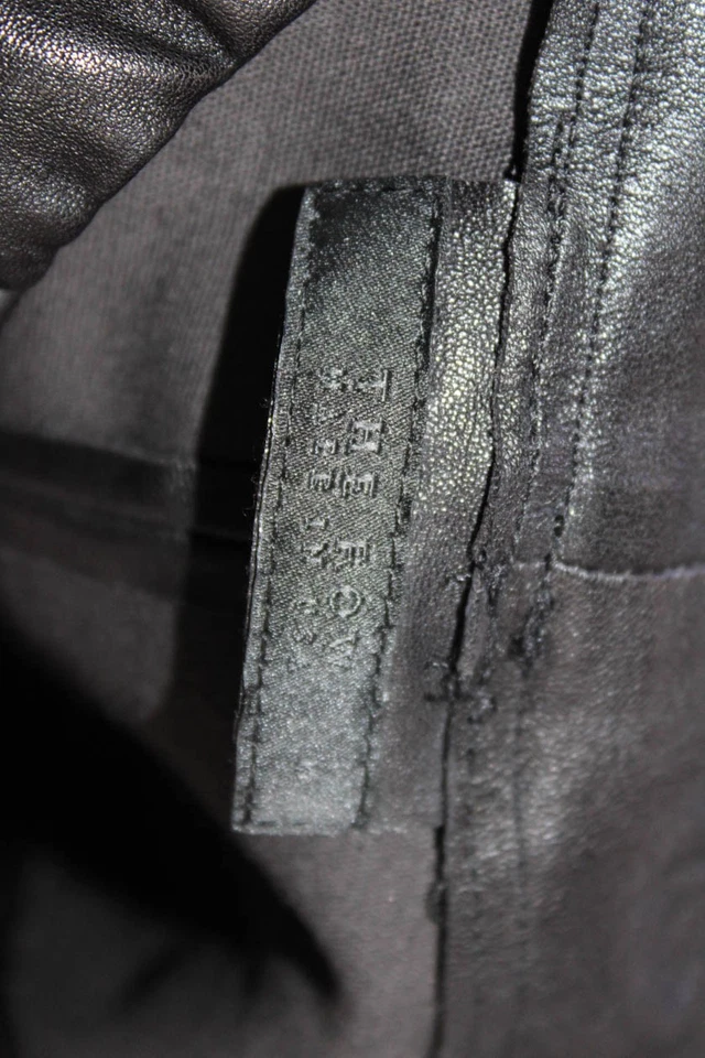 Leggings The Row para mujer de cuero cintura elástica tiro alto negros lisos talla M Foto 4 de 4