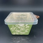 Temptations by Tara Green Floral Lace 4 Oz Ramekin Bakeware With Lid