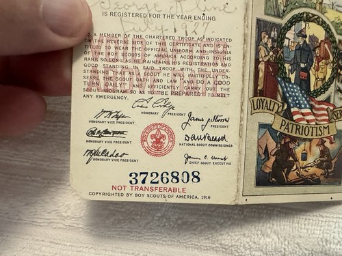 Columbia, PA - Vintage Boy Scout Membership Card - George Kline Troop 3 - 1927 - Bild 6 von 13