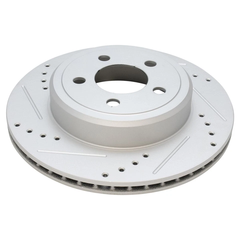 Kit trasero delantero ranurado perforado rendimiento metálico rotor y pastillas de freno Foto 4 de 4