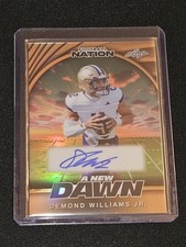 2025 Leaf Football Nation Demond Williams Jr. A New Dawn Gold Auto 1/1 RARE