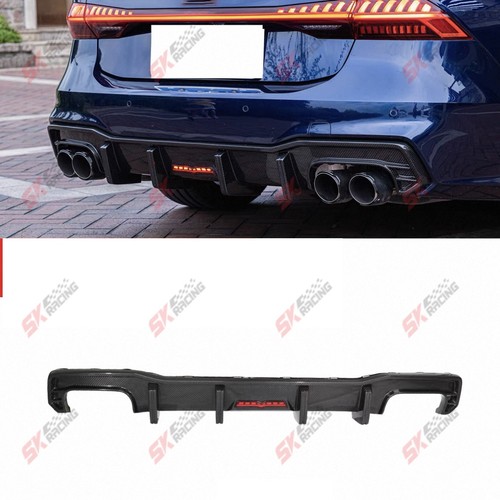 Kits de alerón difusor labio delantero trasero de fibra de carbono seco para Audi S7 2020-2025 - Imagen 25 de 29