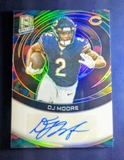 2023 Panini Spectra DJ Moore Signatures Neon Marble #SIG-DMO Auto Bears