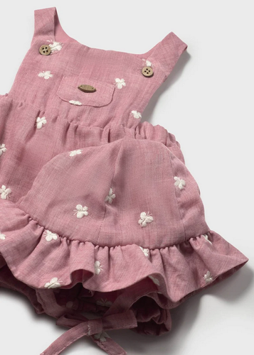 COMPLETO SALOPETTE CAPPELLO NEONATA MAYORAL 1665 01665 45 ROSA ORIGINALE PE 2025 - Picture 3 of 3