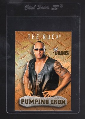 2004 Fleer WWE Chaos Pumping Iron #94 - The Rock -  Dwayne Johnson