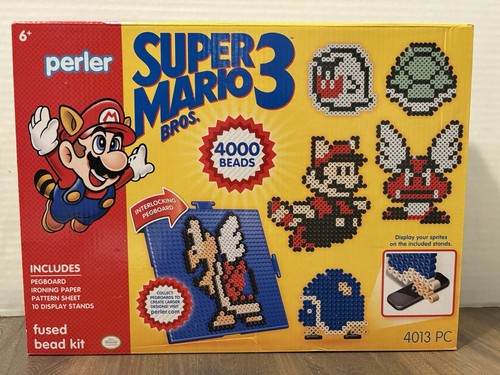 Super Mario Bros. 3 Perler Fused Bead Kit 4,000 Beads 2017 New In Box - Picture 1 of 6