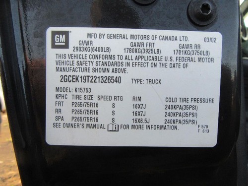 Interruptor de puerta delantera del conductor individual para camioneta Sierra 1500 99-02 179310 - Imagen 9 de 10