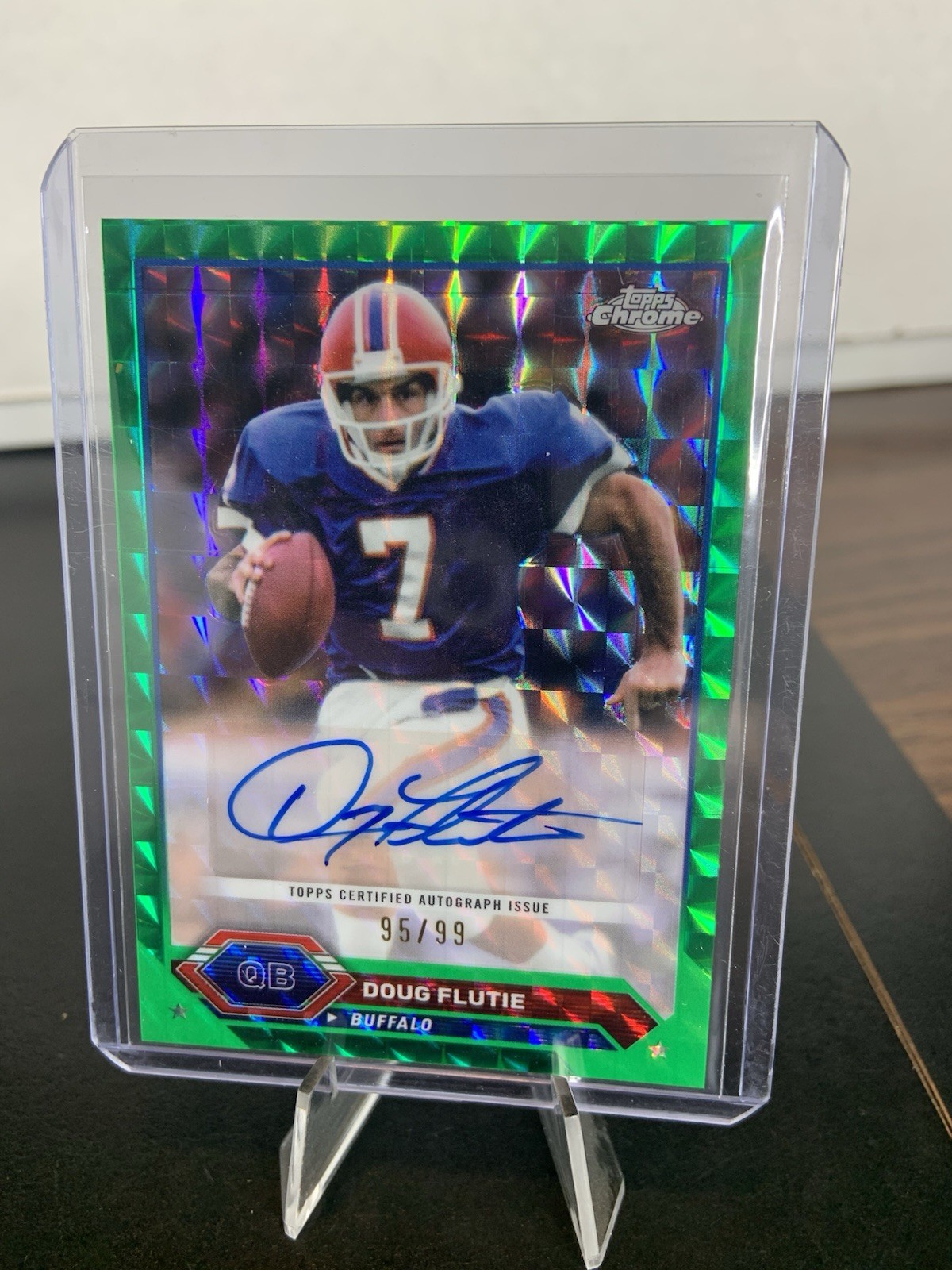 2023 Topps Composite - Topps Chrome Autograph Doug Flutie Geometric Green /99