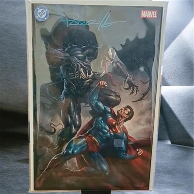 Superman Spider-Man #1 Lucio Parrillo Virgin Variant LTD 750 SIGNED BLUE W/COA!