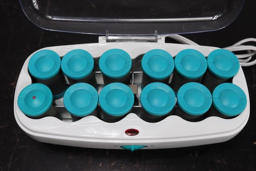 Conair Xtreme Big Curls Jumbo Velvety Hot Rollers CHV12X Turquoise - Picture 4 of 6
