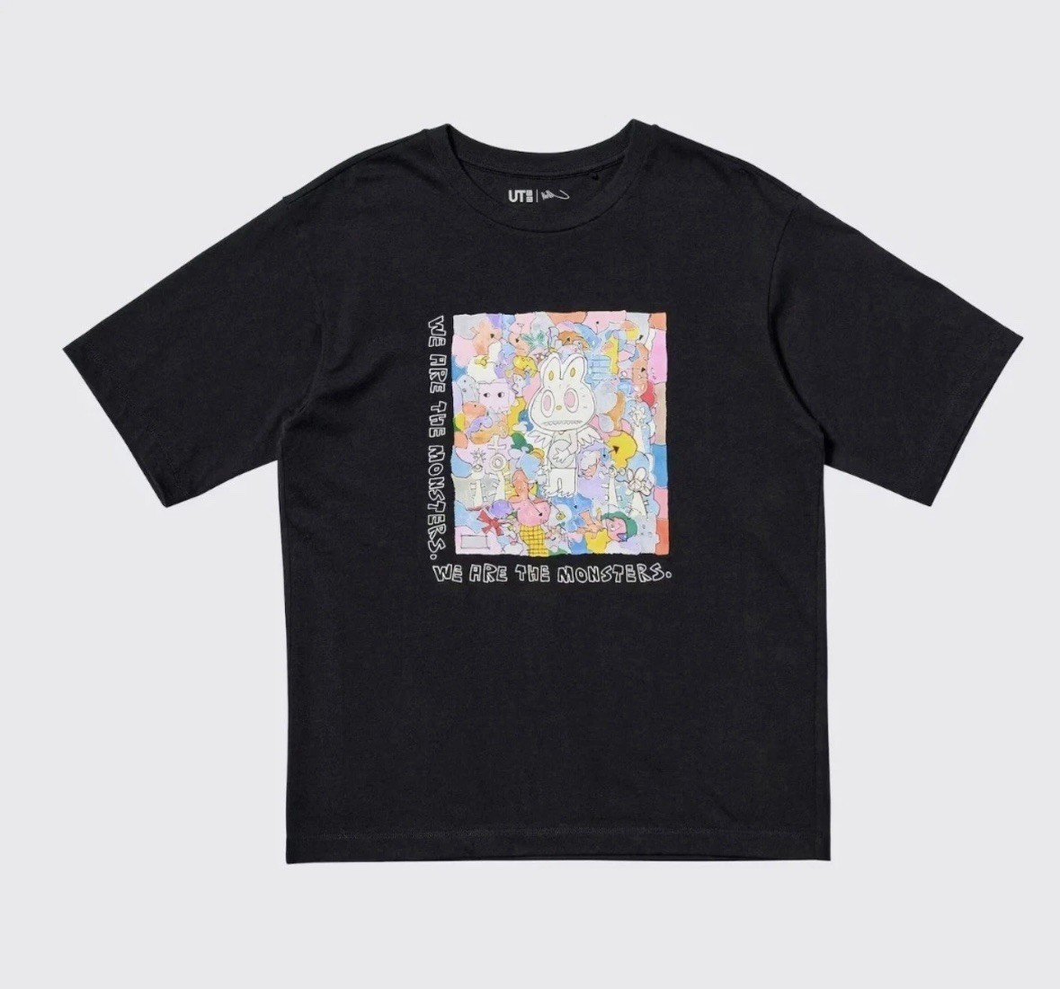 Uniqlo POP MART UT Graphic T-Shirt THE MONSTERS LABUBU Black New Japan &lpar;L&rpar;