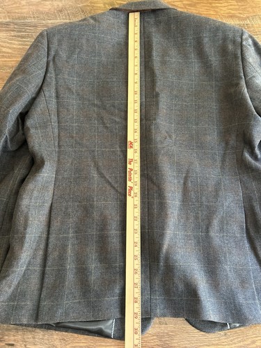 Stafford Merino Wool Sport Coat Men's 46S Classic Fit Windowpane Two Button - Picture 17 of 19