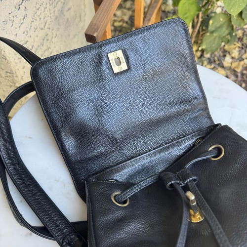 Chanel Vintage Triple Stitched CC Drawstring Flap Caviar Backpack - Picture 19 of 24