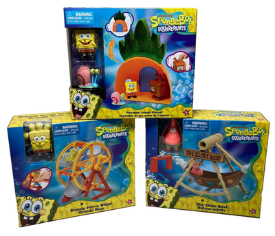 SpongeBob Glovely Ferris Wheel Pineapple Lounge The Glove Boat Set