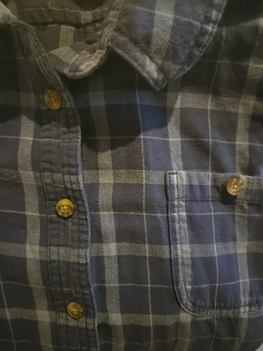 Herren Duluth Trading Company Langarm Button Down blau Flanell Größe unbekannt - Bild 10 von 10