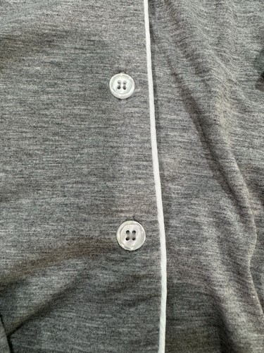 Cozy Earth Damen Langarm Bambus Pyjama TOP weich Strick Stretch grau Small - Bild 5 von 5