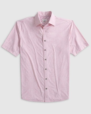 johnnie-O Avin Jersey Knit Button Up Shirt (Copy) Bahama Mama Size XL